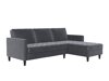 Ъглов диван Tulsa 540 (Сив)