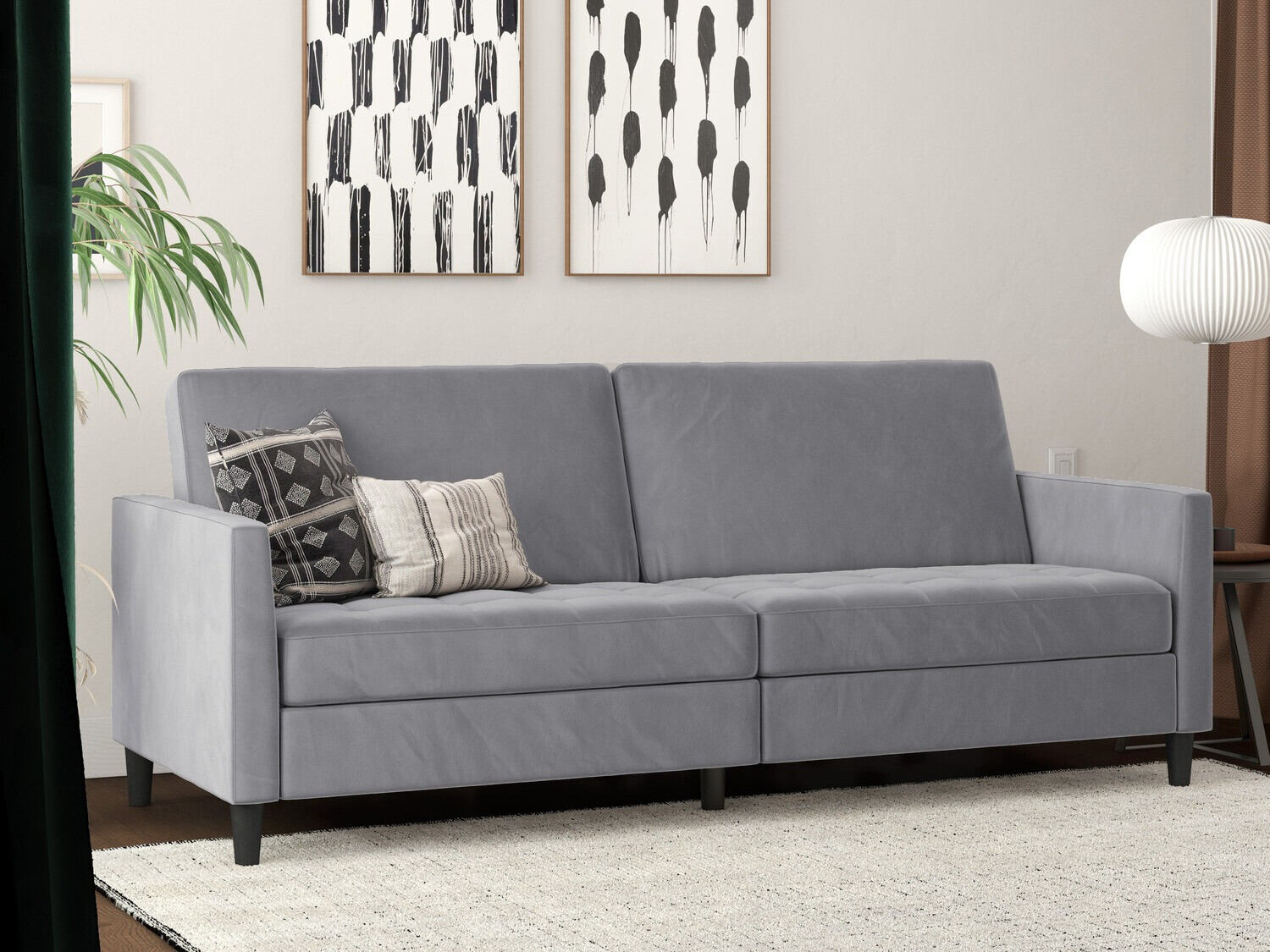 Разтегателен диван Tulsa 542 (Светло сив)