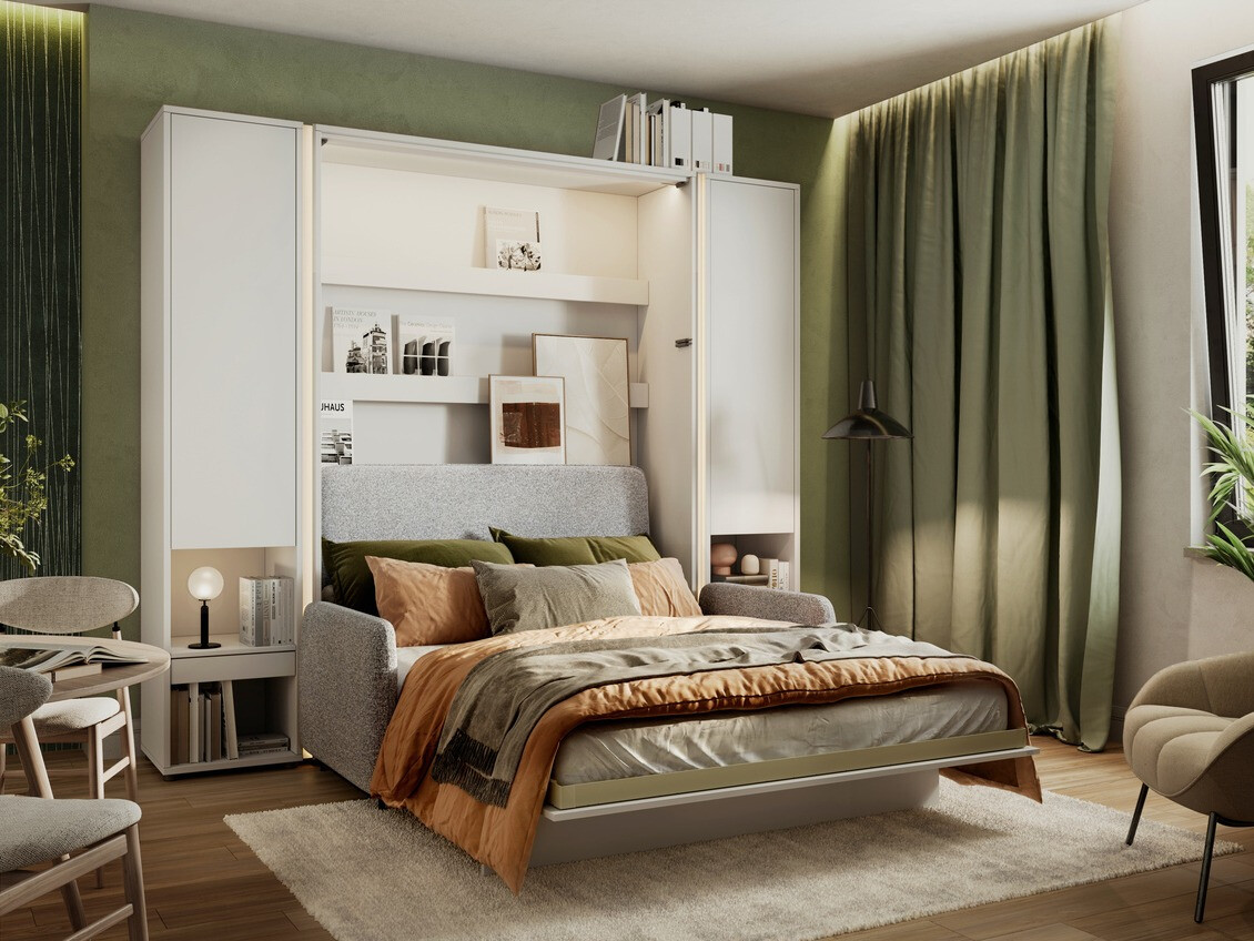 Падащо легло Concept Pro Lenart Levfere 102 (Бял)