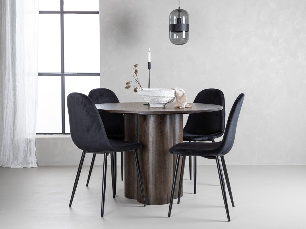 Маса и столове за трапезария Dallas 3750 (Черен)