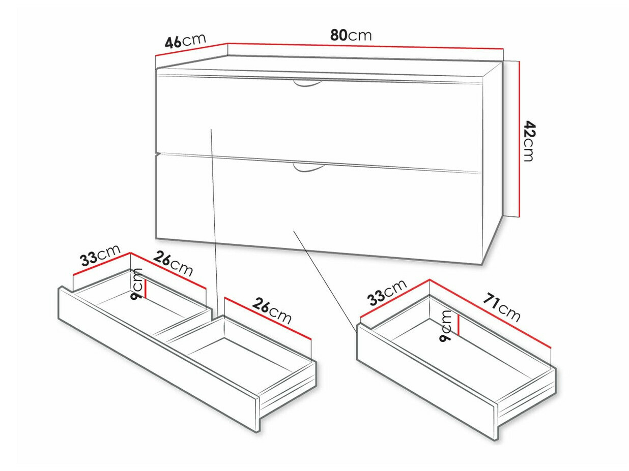 Окачен шкаф за мивка Fenenou 101 (Бял)