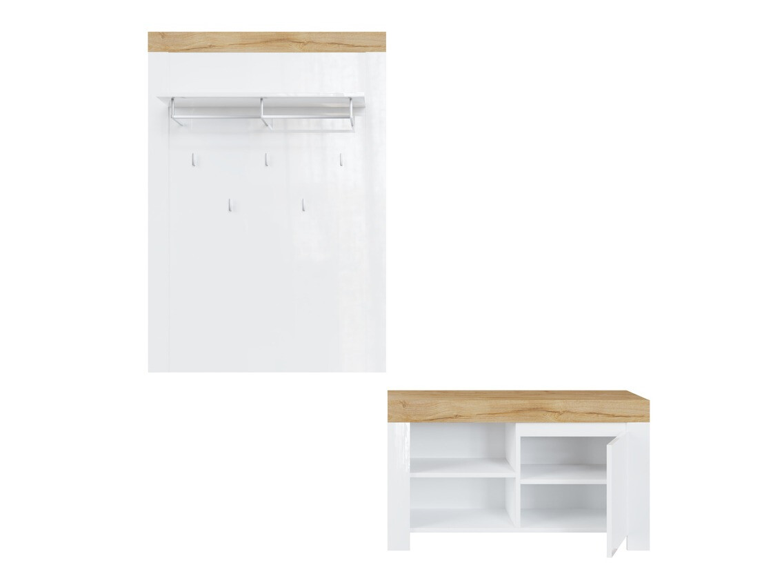 Комплект за антре Sonsoru 140 (Бял + Бял гланц + Дъб уотан)