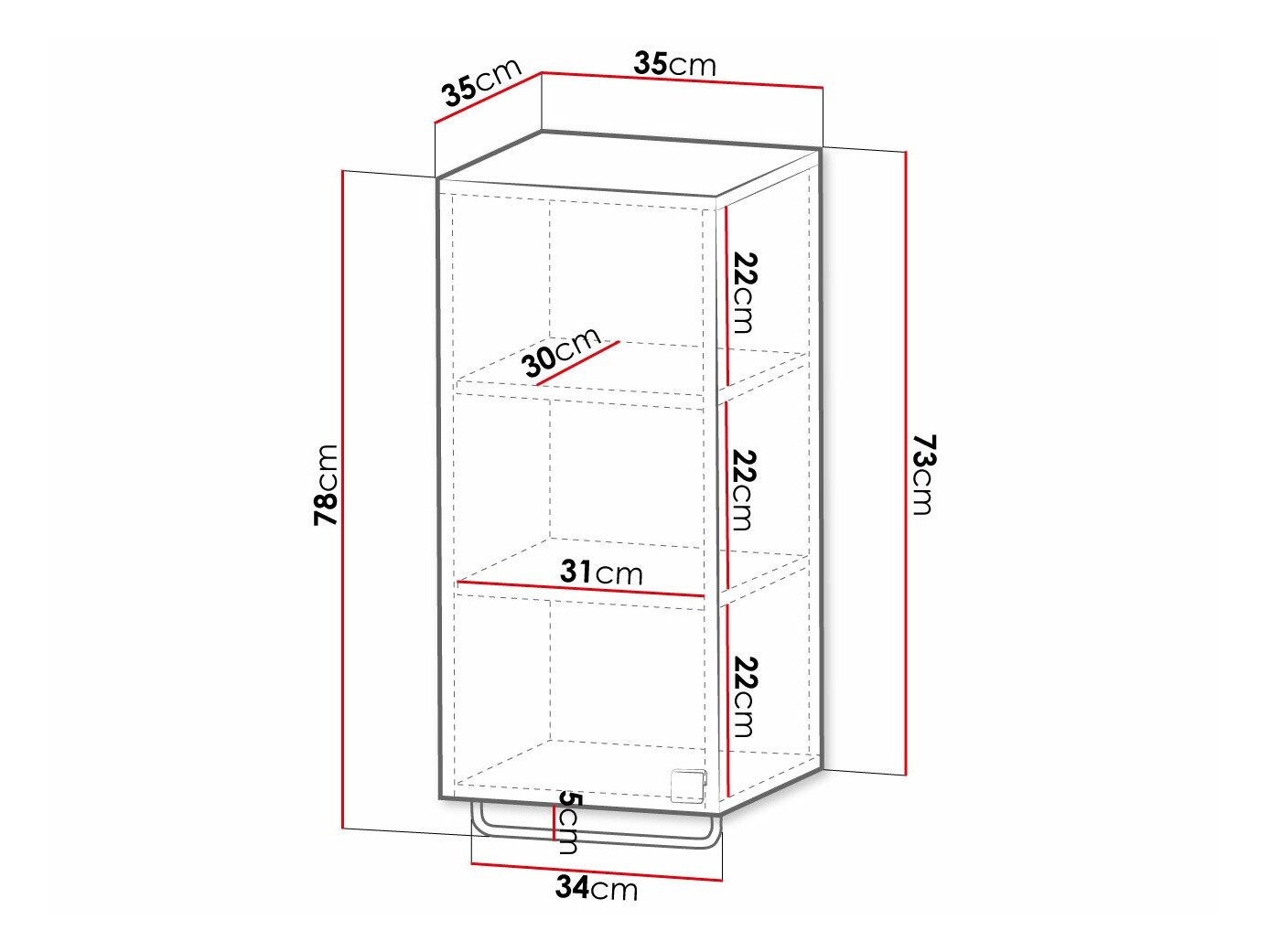Окачен шкаф за баня Panium I (Бял)