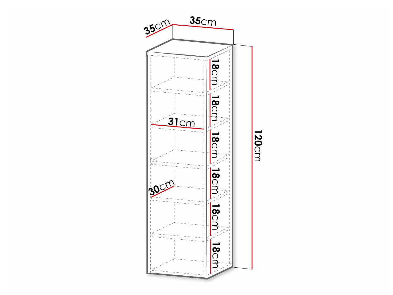Окачен шкаф за баня Violitas (Бял)