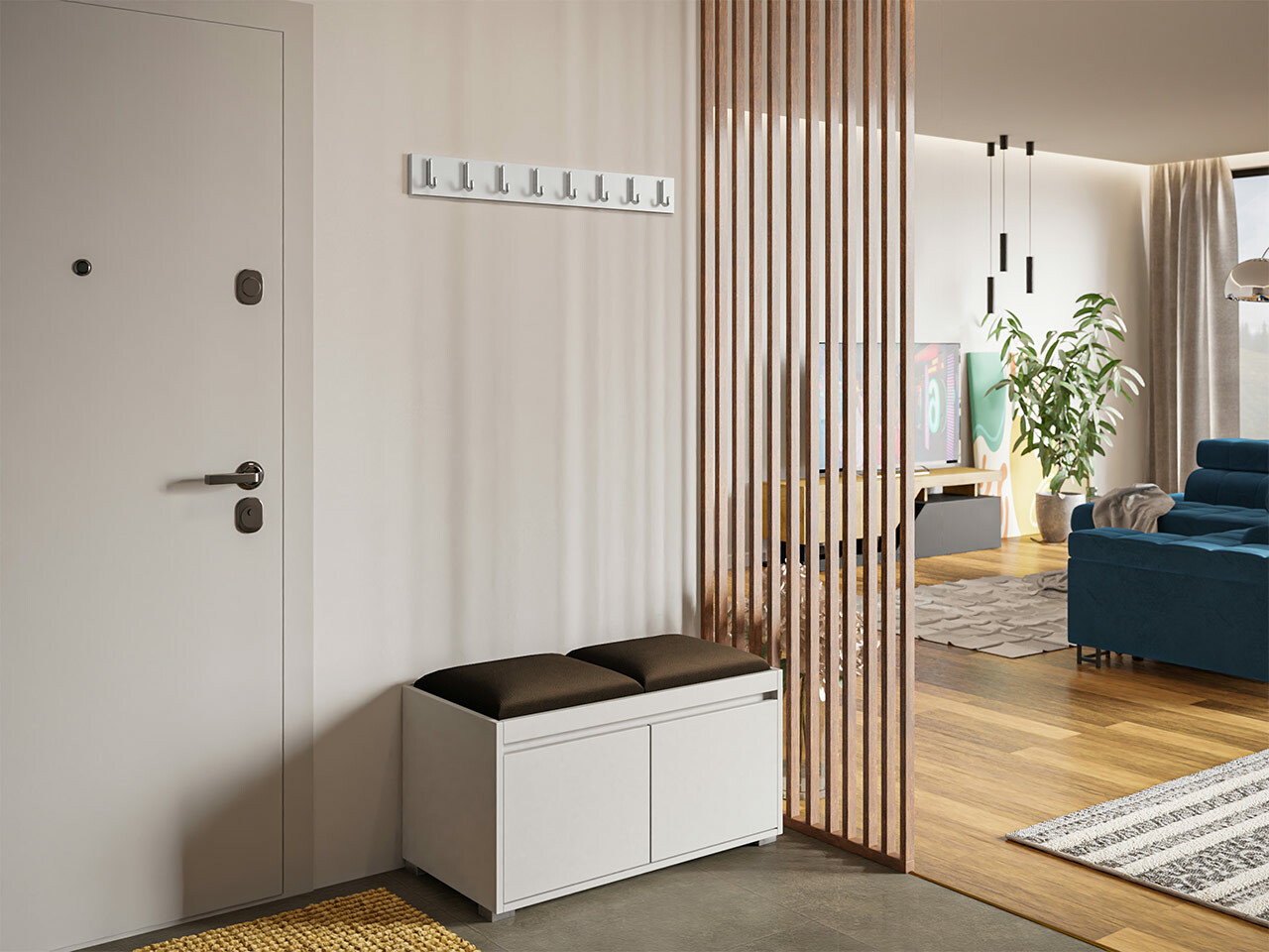 Комплект за антре Comfivo Pinus I (Бял + Manila 04)