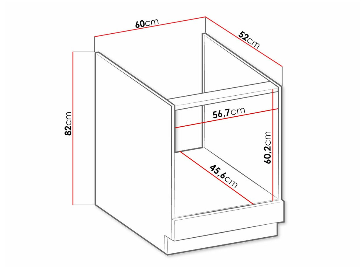 Модулен шкаф за вградени уреди Retro White 109
