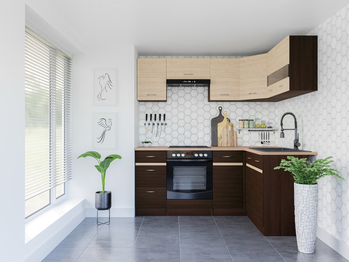 Модулен кухненски комплект Eli Dark 115