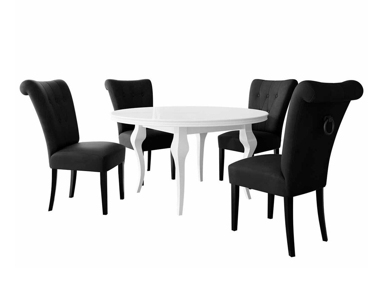 Маса и столове за трапезария Racine 143 (Черен)