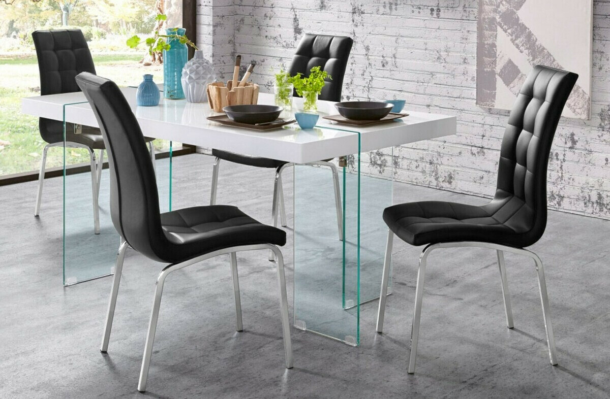 Маса и столове за трапезария Denton 1110 (Черен)