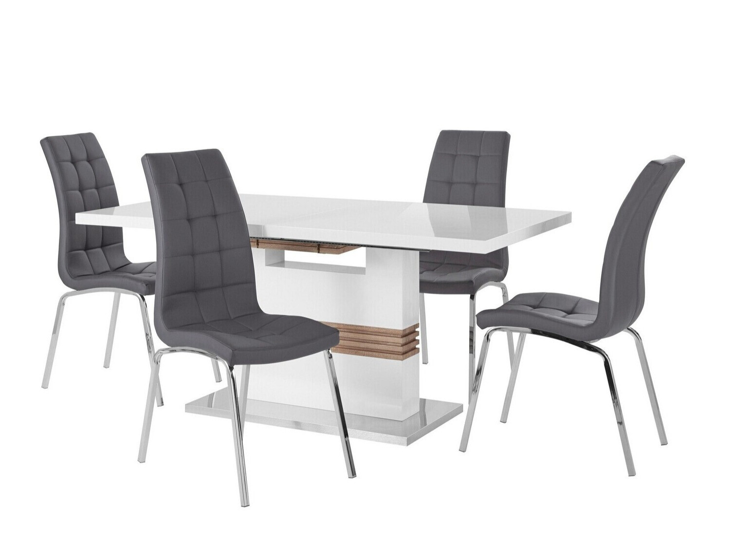Маса и столове за трапезария Denton 1111 (Сив)