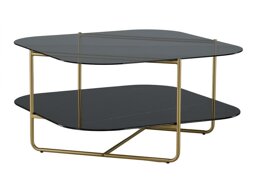 Масичка за кафе Dallas 2956 (Черен мрамор + Месинг)