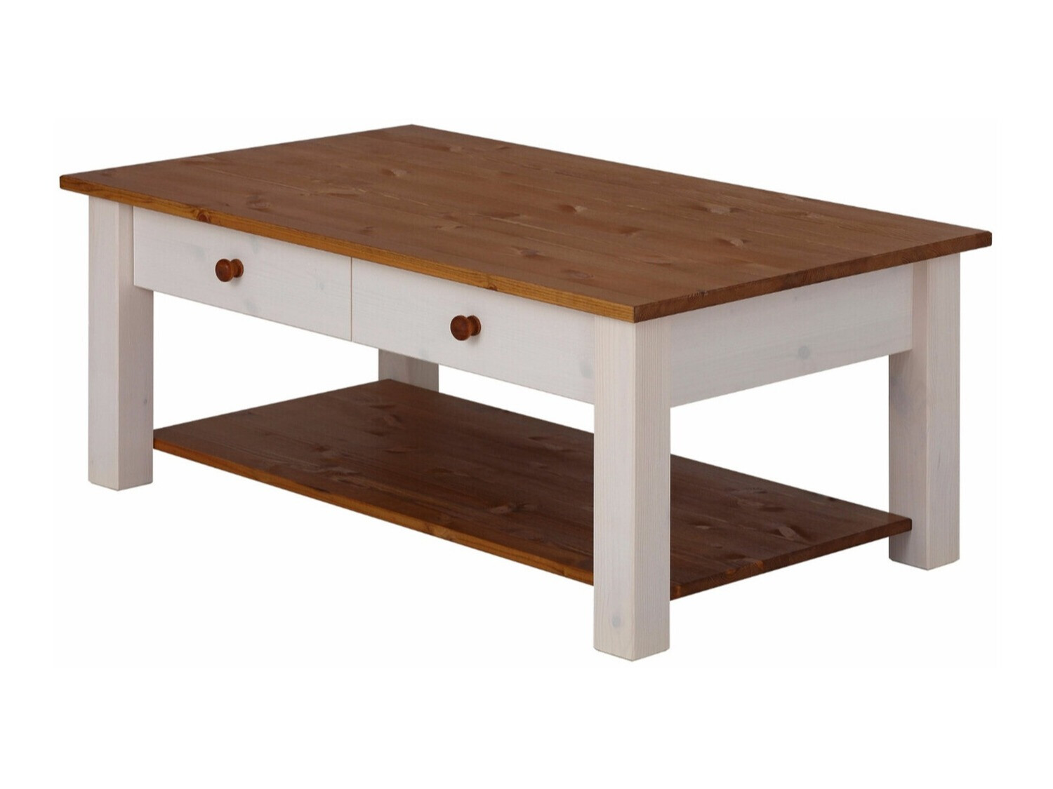 Масичка за кафе Denton 754 (Бял + Меден дъб)