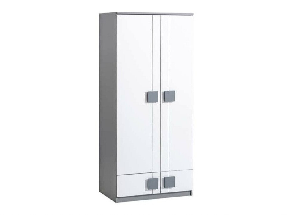 Гардероб Elmenou 100 (Бял + Антрацит)