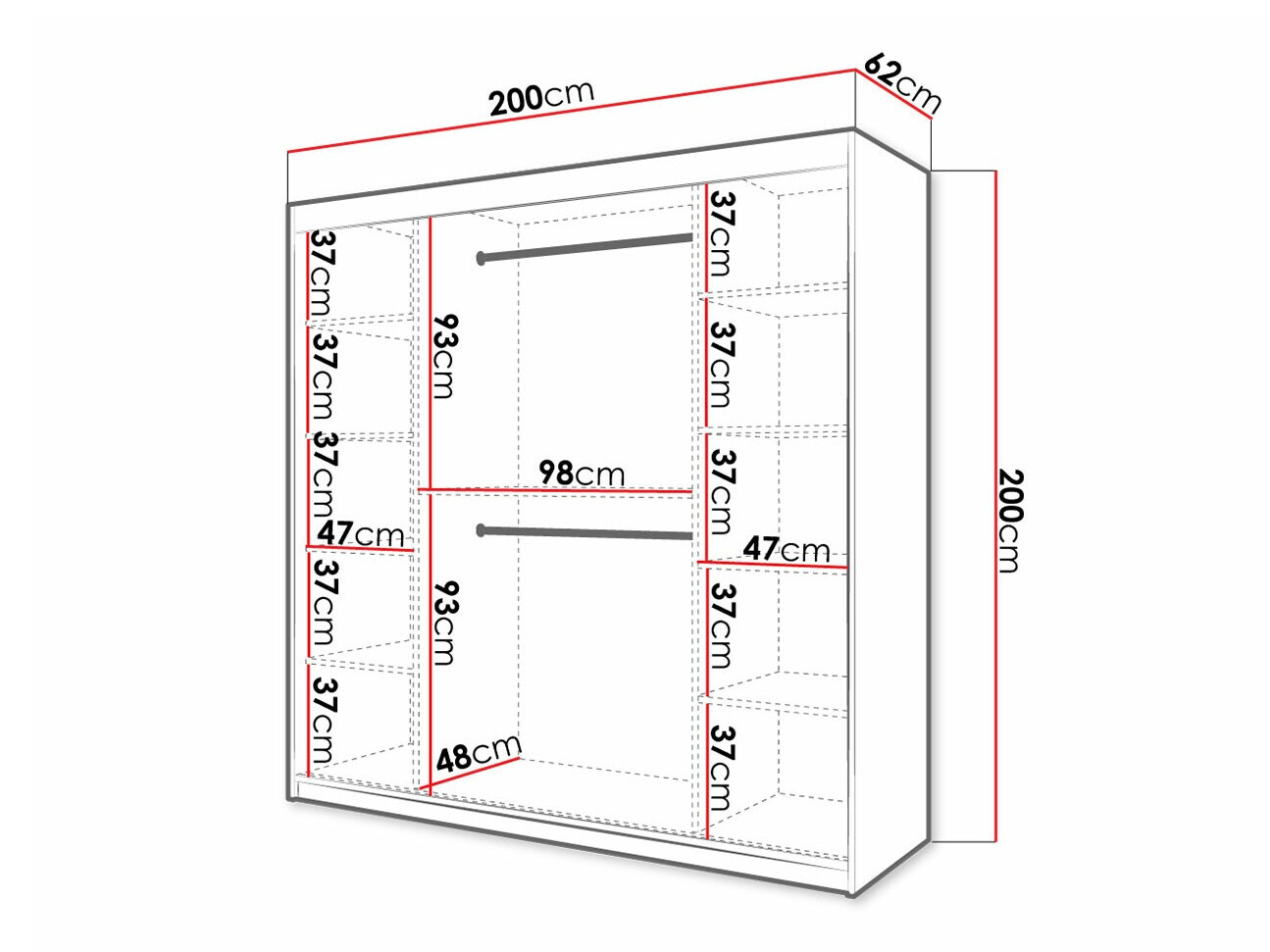 Гардероб Hartford 403 (Бял)