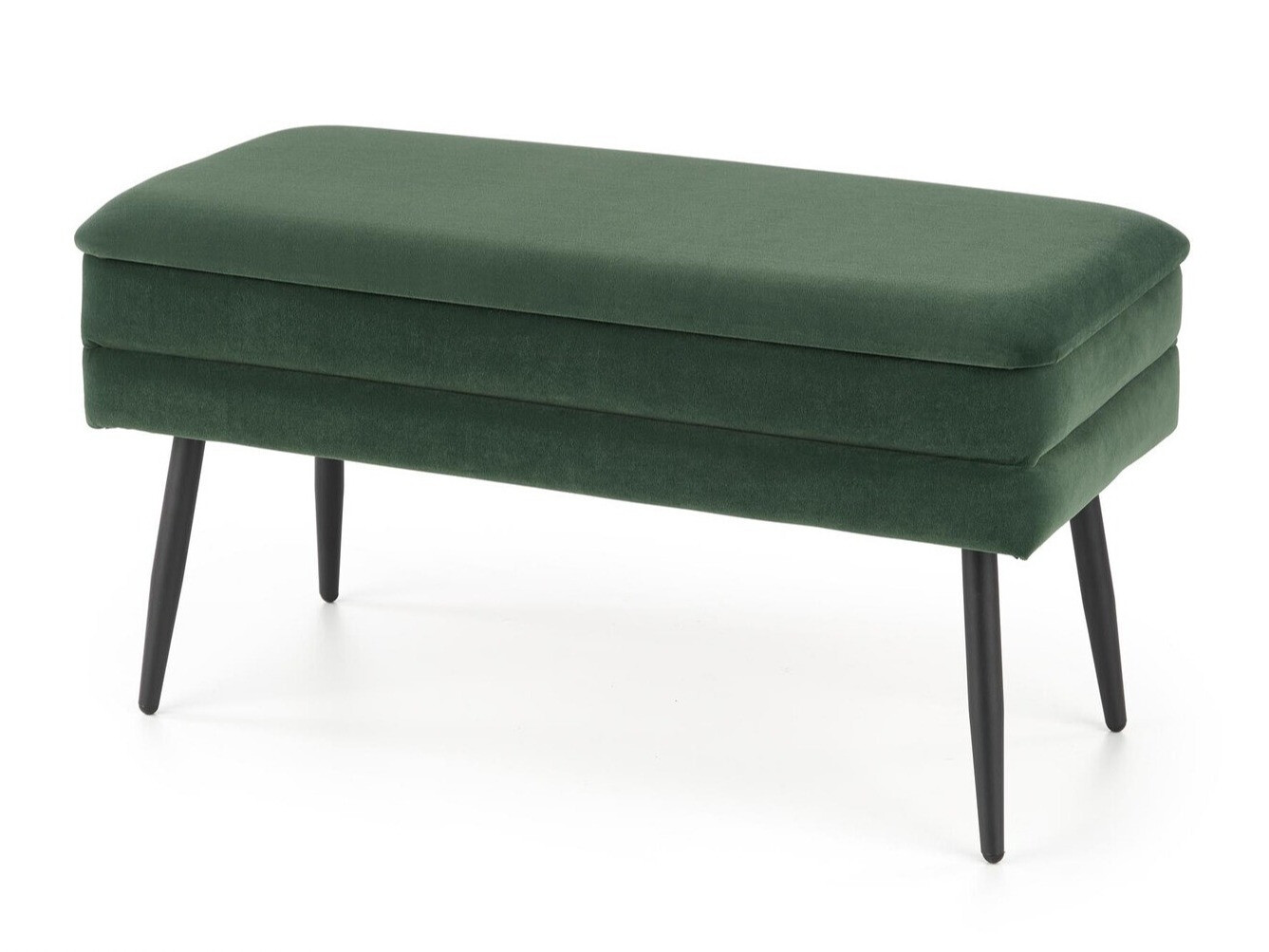 Тапицирана пейка Houston 1255 (Тъмно зелено + Черен)