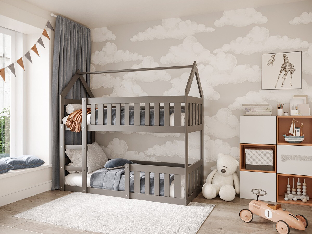 Двуетажно легло Aurora 175 (Сив)