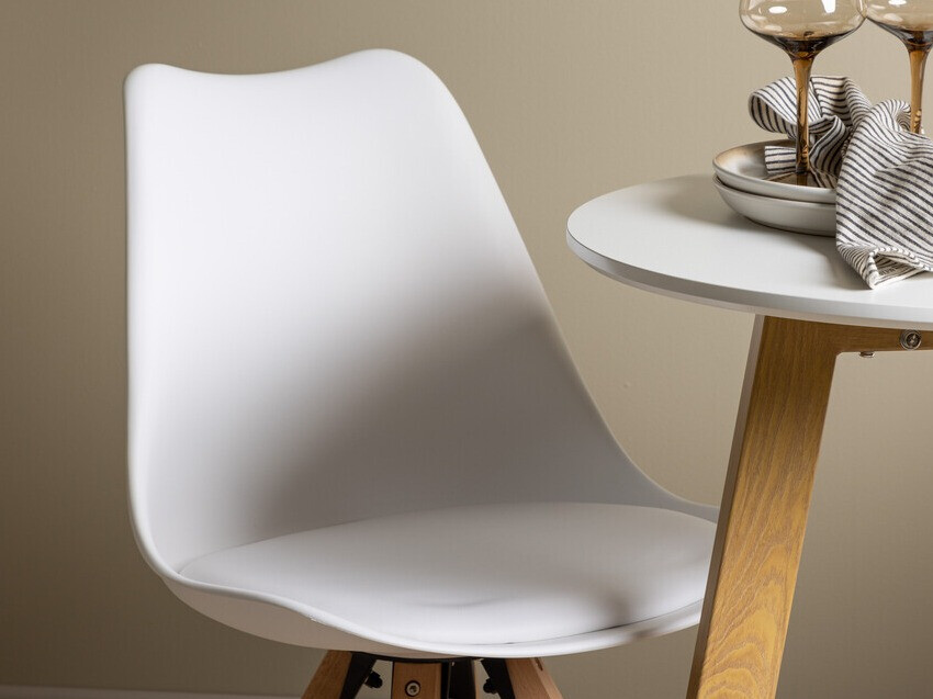 Маса и столове за трапезария Dallas 3781 (Бял + Светлокафяво)