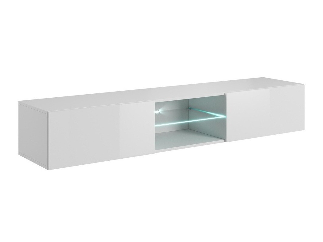 ТВ шкаф Houston 872 (Матов бял + Бял гланц)