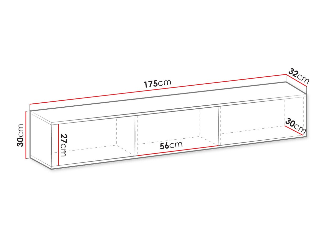 ТВ шкаф Felduno 100 (Бял + Златно)