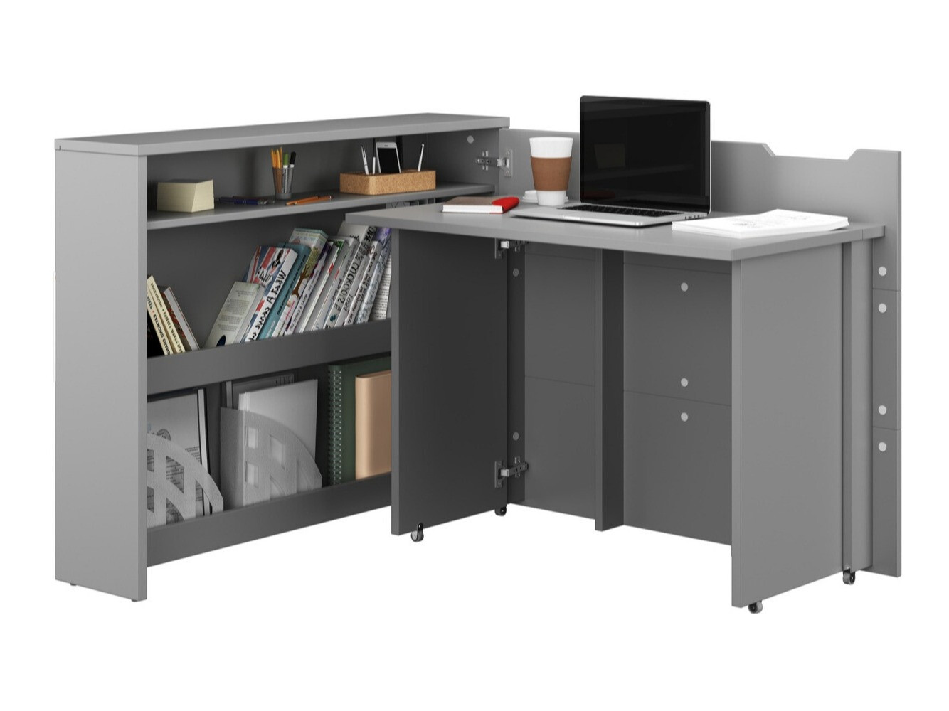 Ъглово офис бюро Concept Pro Lenart (Сив)