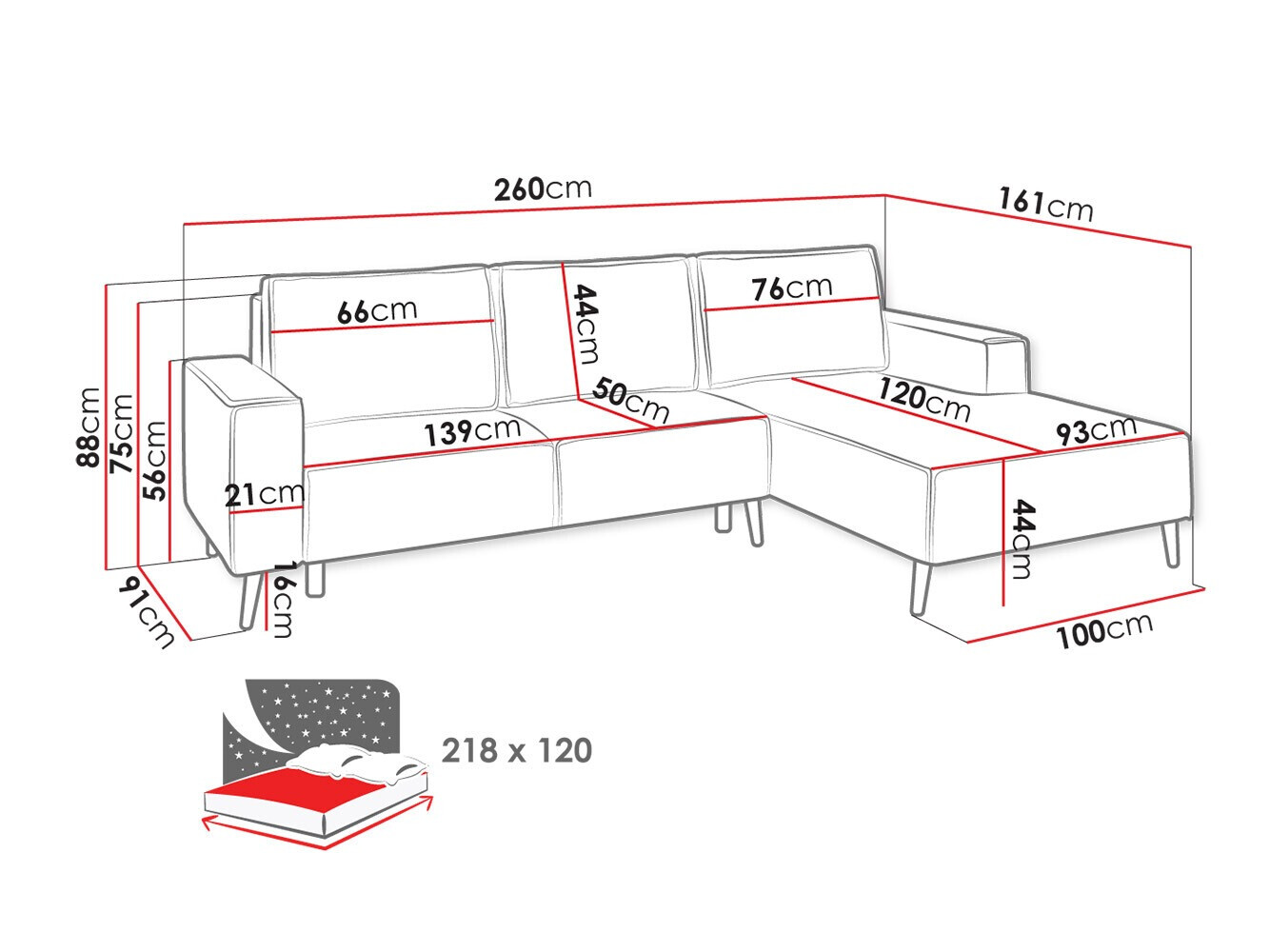 Ъглов диван Lincoln 172 (Zetta 291)