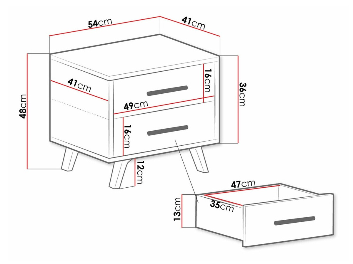 Нощно шкафче Delbalo 104 (Пурпурен + Златно)