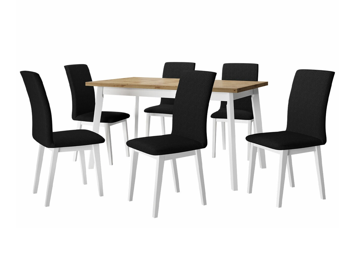 Маса и столове за трапезария Victorville 285 (Artisan дъб + Бял)