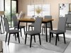 Маса и столове за трапезария Victorville 288 (Grandson дъб + Черен)