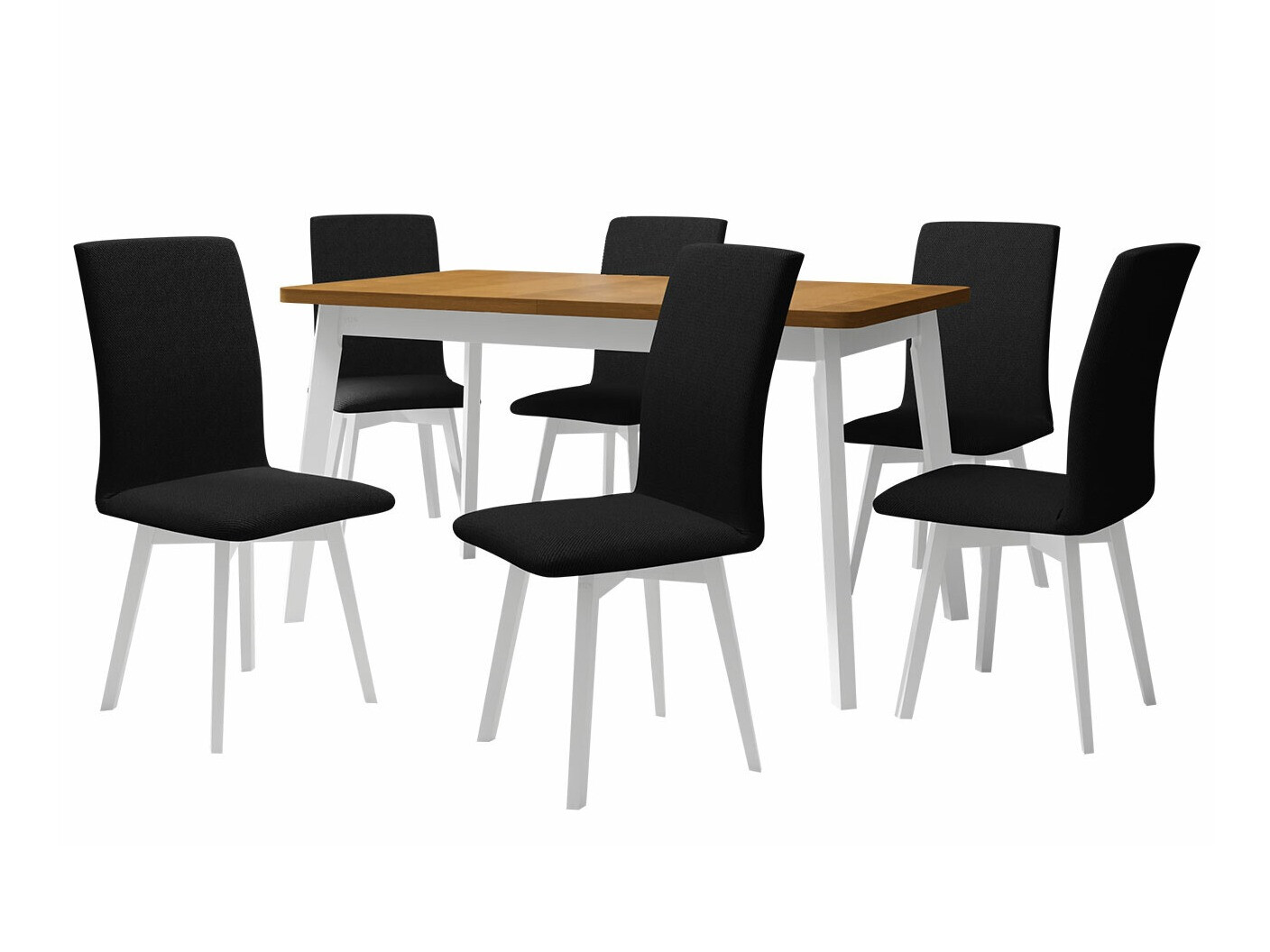 Маса и столове за трапезария Victorville 291 (Grandson дъб + Бял)