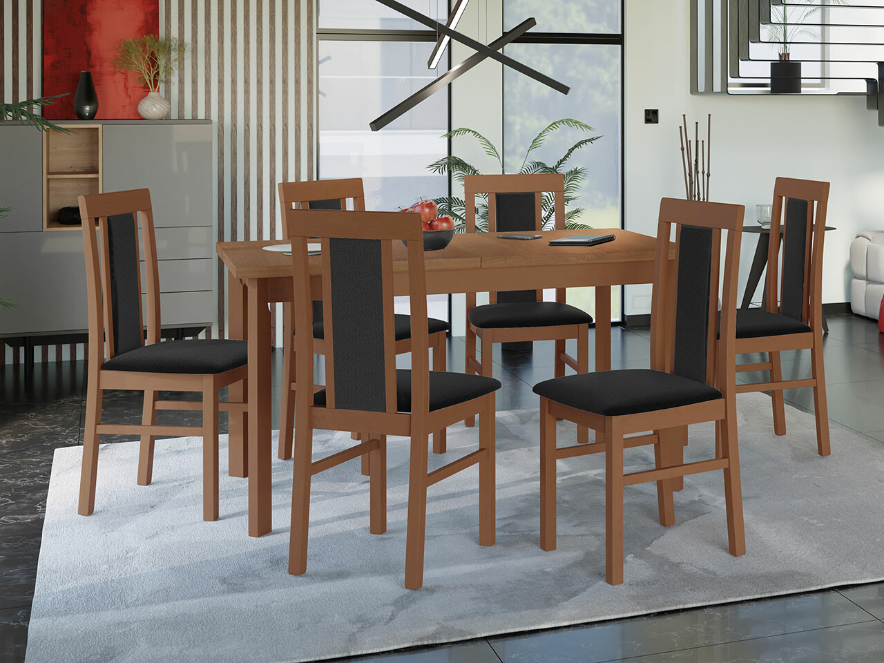 Маса и столове за трапезария Victorville 293 (Елша)