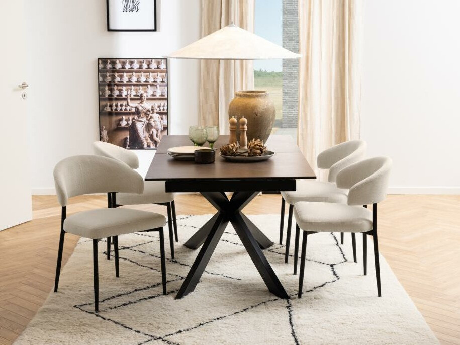 Маса Norsica 685 (Черен + Кафяв)