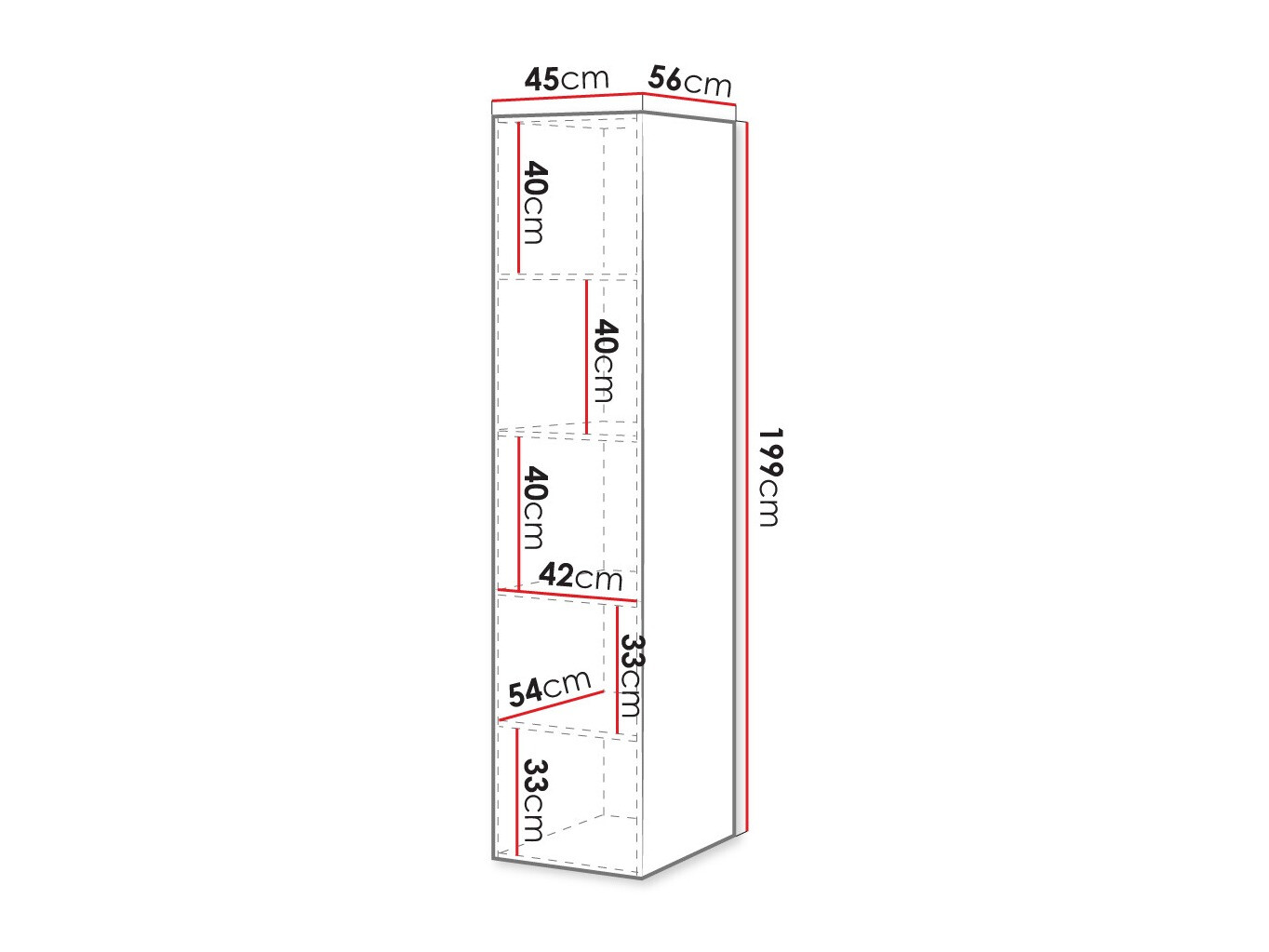 Етажерка Dicto II (Бял)