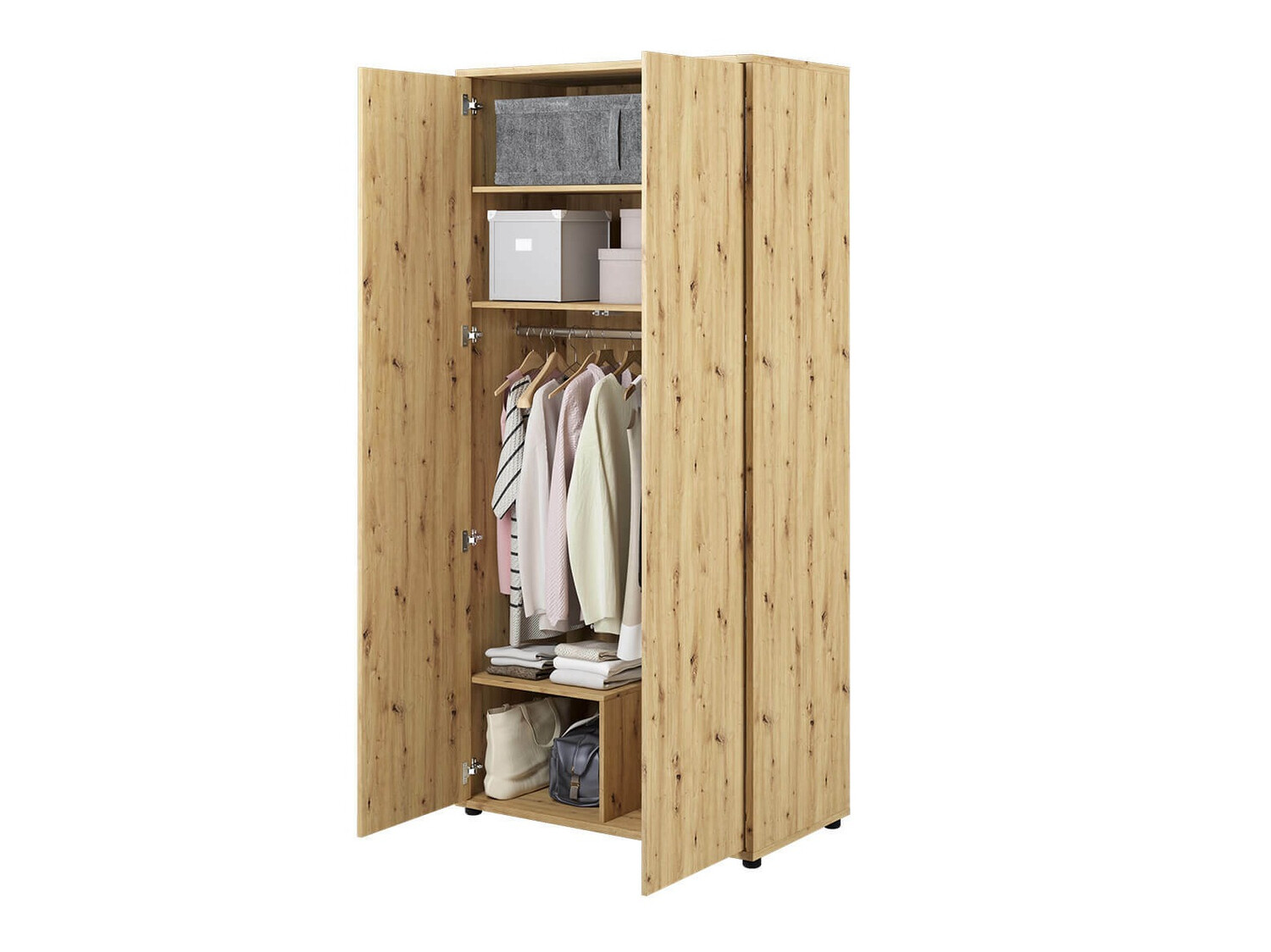 Гардероб Concept Pro Lenart Levfere 155 (Artisan дъб)