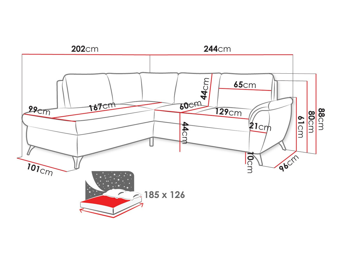 Ъглов диван Lincoln 174 (Barrel 21)