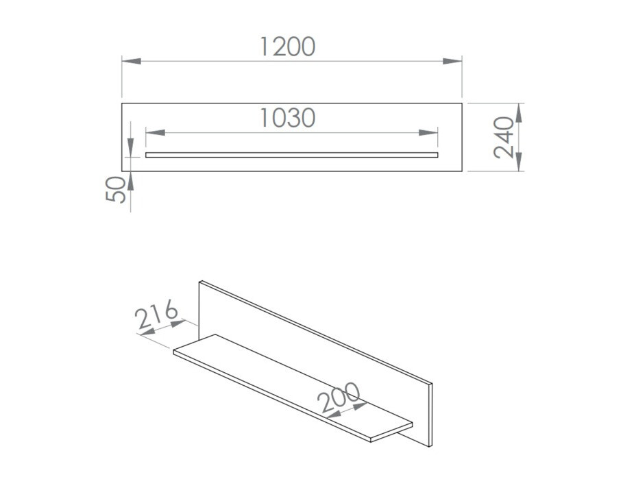 Стенна етажерка Flonovu 107 (Тъмно зелено)