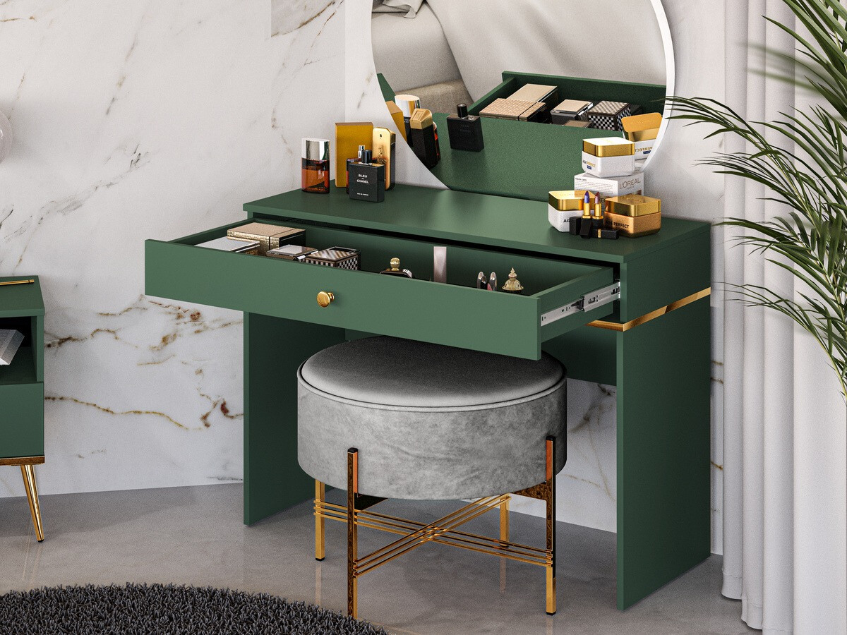 Тоалетка Flonovu 108 (Тъмно зелено + Златно)