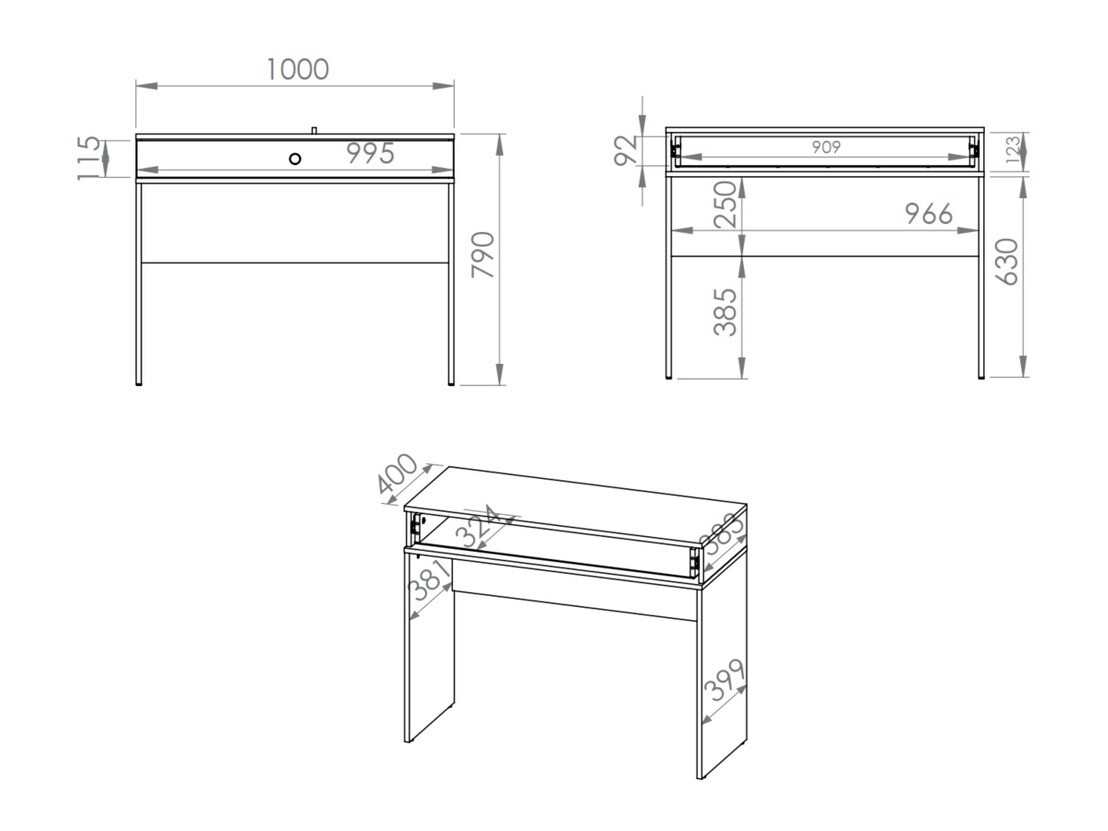 Тоалетка Flonovu 108 (Тъмно зелено + Златно)