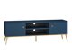 ТВ шкаф Flonovu 104 (Тъмно синьо + Златно)