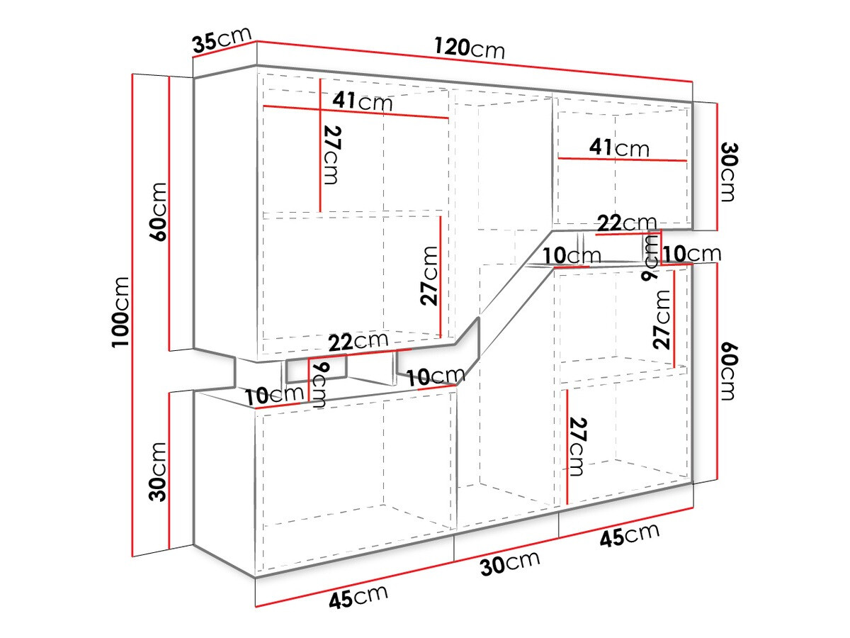 Шкаф Comfivo Daldune (Дъб уотан + Антрацит)