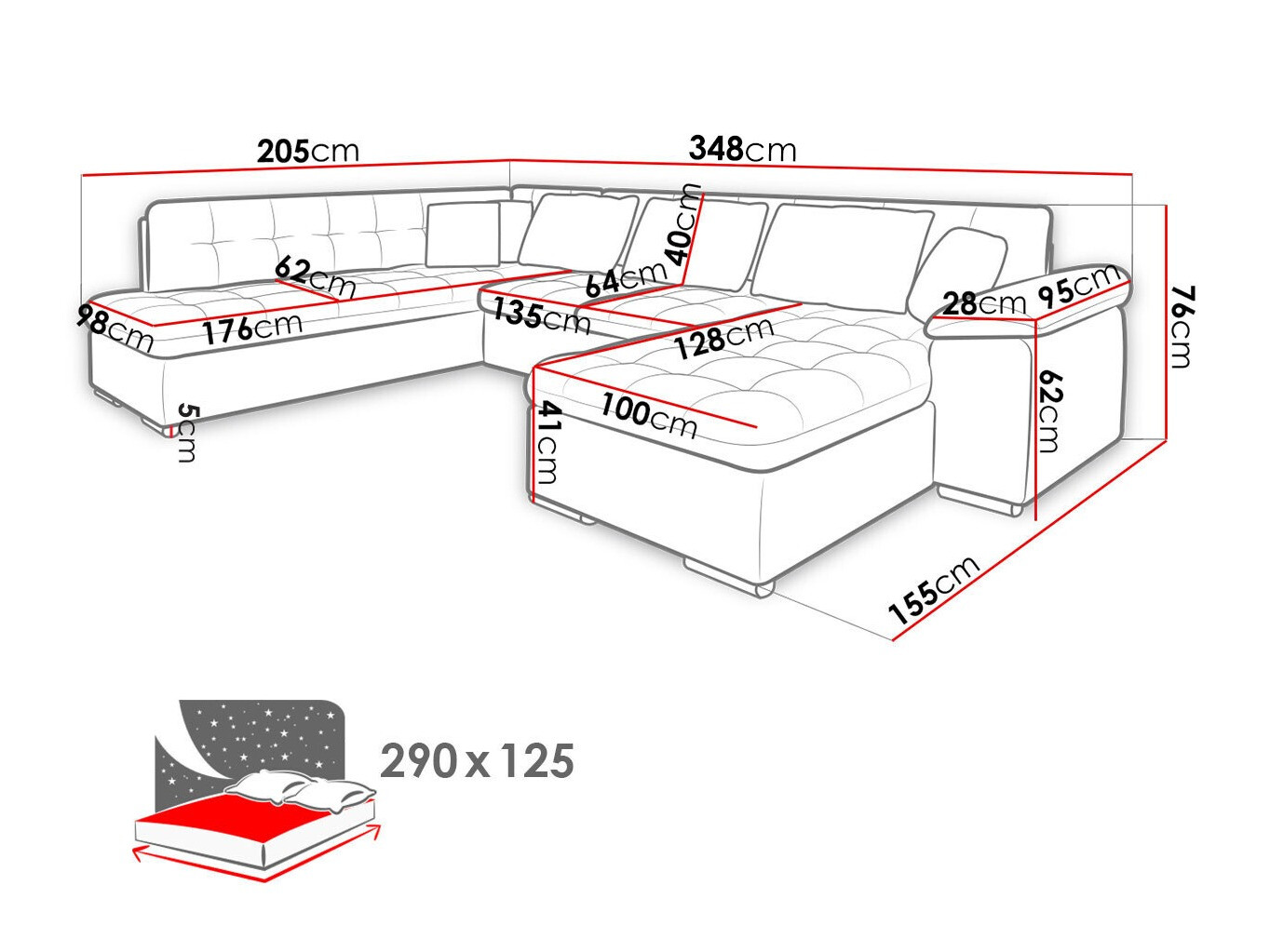 Ъглов диван Comfivo 180 (Horton 204.10)