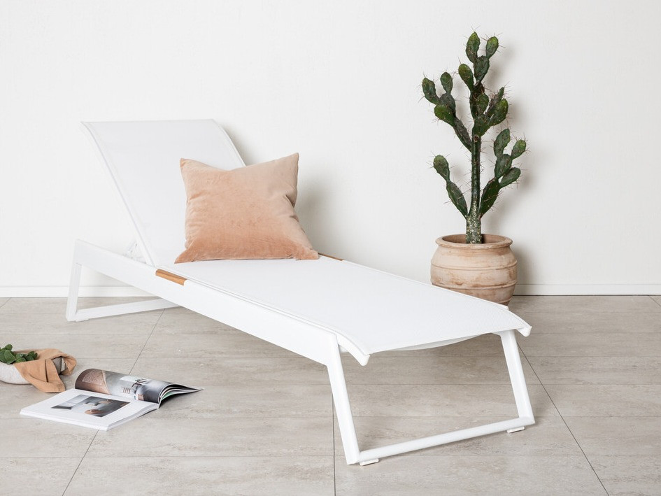 Градински шезлонг Dallas 1082 (Бял)