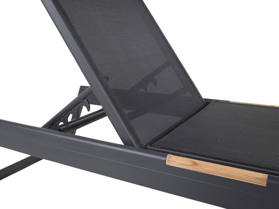 Градински шезлонг Dallas 1082 (Черен)