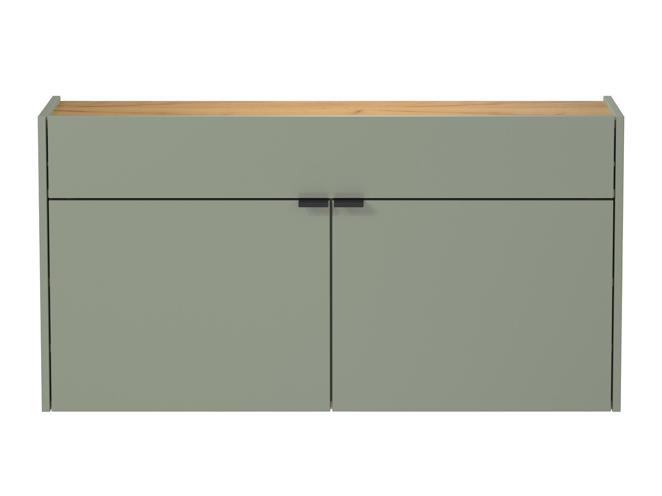 Етажерка за обувки Cirsale 102 (Пепеливо зелен + Navarra дъб)