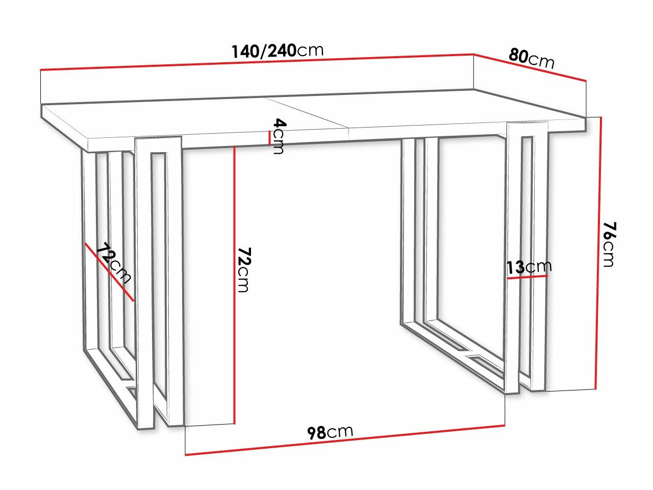 Маса Comfivo Sors (Кафяв + Черен)