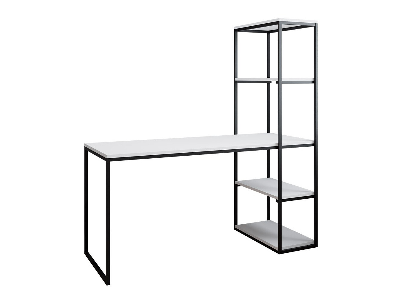 Офис бюро Oswego 107 (Бял + Черен)