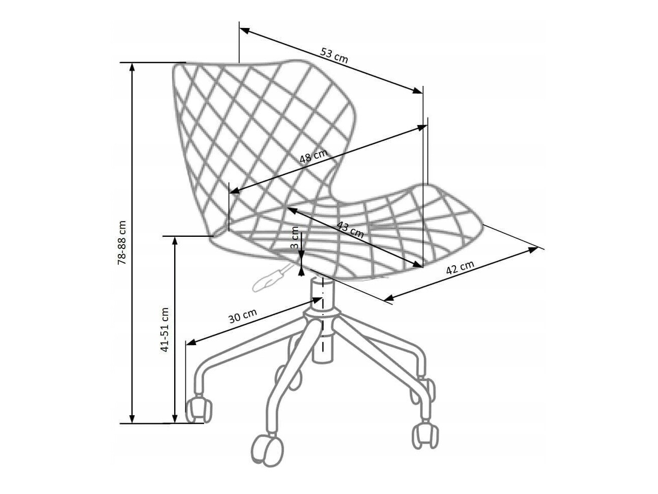 Детски стол Houston 991 (Светло розово)