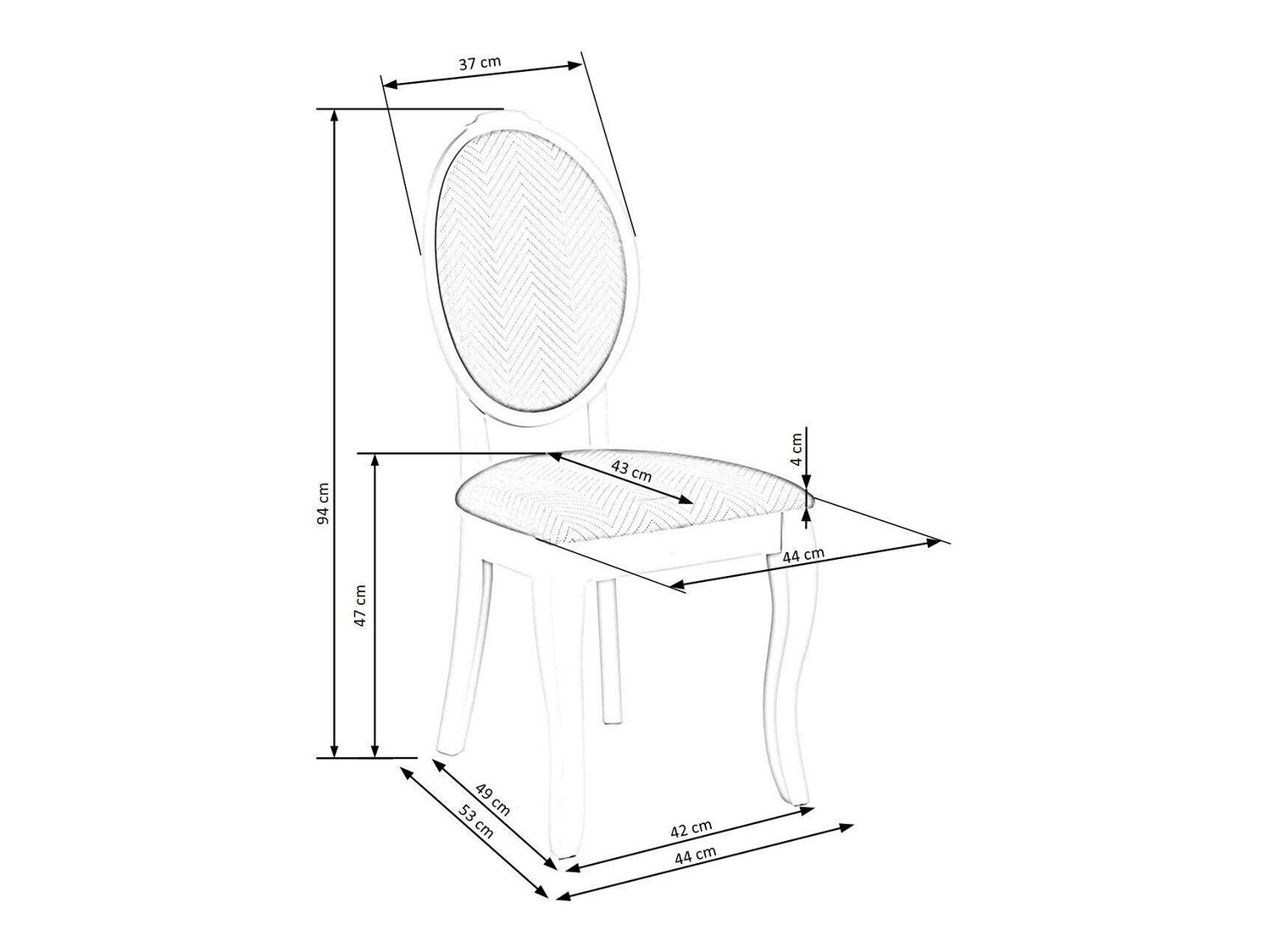 Стол Houston 986 (Бял + Сив)