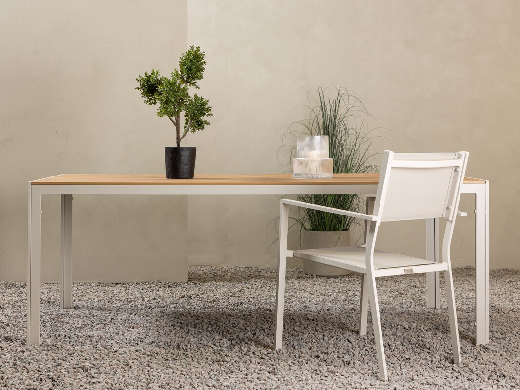 Градинска маса Dallas 3890 (Бежов + Ярък дърво)