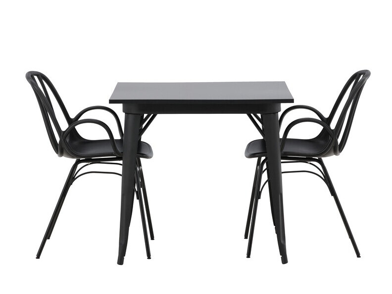 Маса и столове за трапезария Dallas 3897 (Черен)