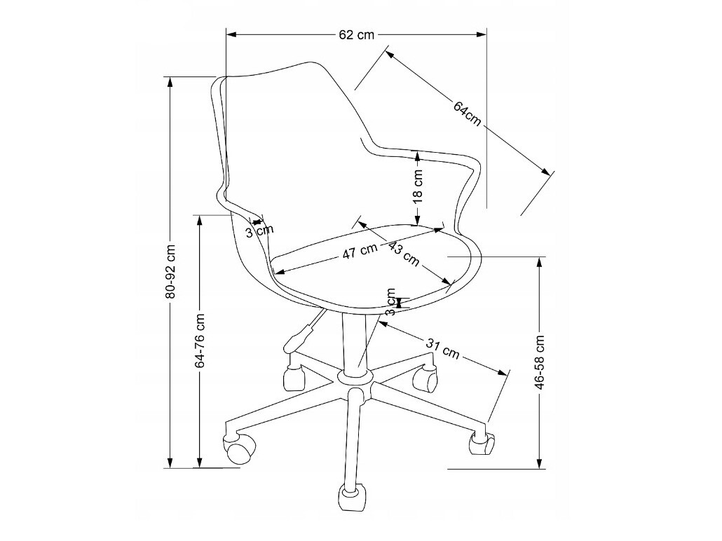 Офис стол Houston 1424 (Роза)